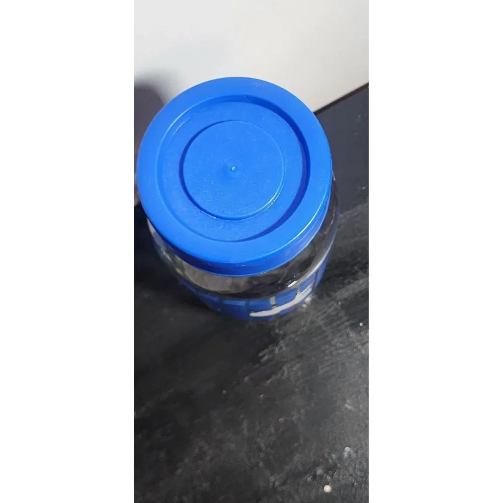 Carlton Glass Canister 2L collector Jar Vintage Geese Goose Duck Blue with Lid 8 - Picture 4 of 8